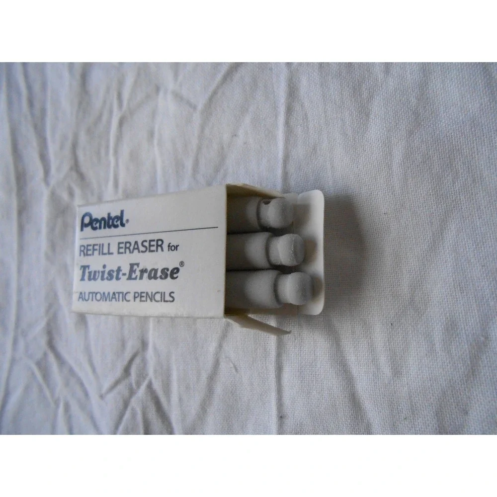 Pentel Eraser Refill For E10 Twist-Erase Automatic Mechanical Pencils 3 x 3 pack